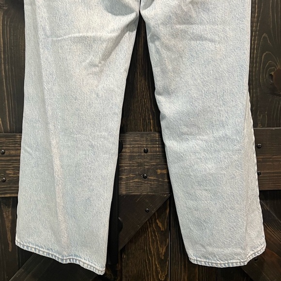 Abercrombie & Fitch The Loose High Rise Belted Jeans 30 10 Denim Light Baggy - Picture 8 of 15